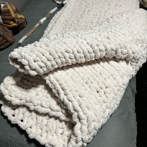 💌XXL King 💌New handmade Big knit chunky blanket BERNAT 🧶 - Picture 10 of 10